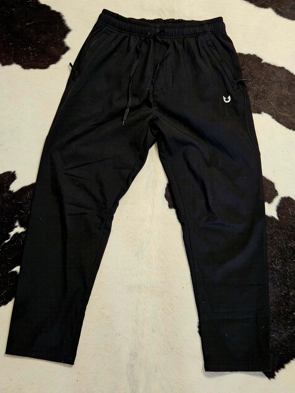 NORTHYARD Designer Men's Black Joggers with Elastic Waist Sz M